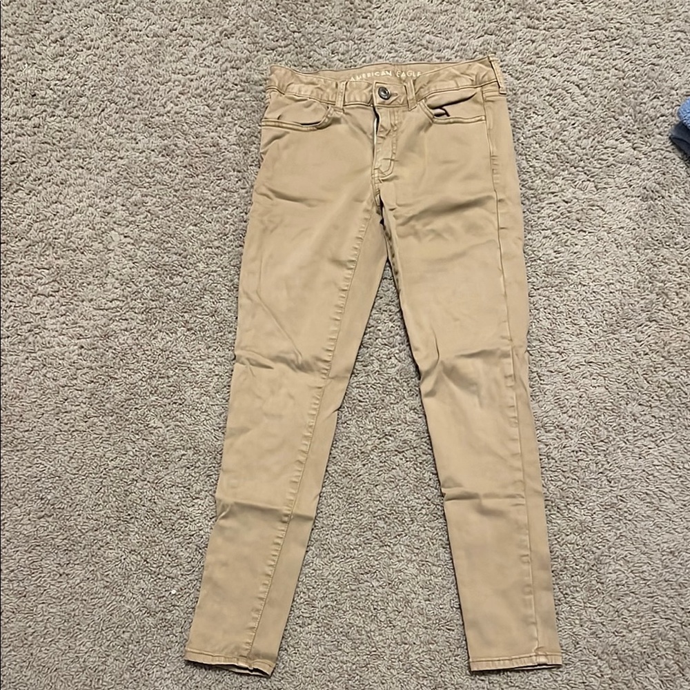 Khaki Straight-Leg Pants | super stretch